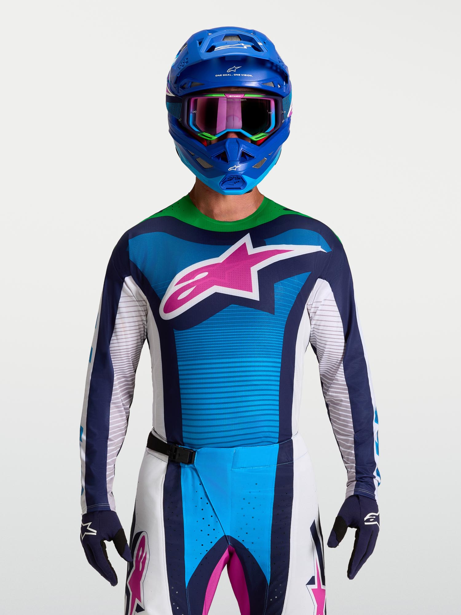 Alpinestars Techstar Maven Motocross Jersey white/blue/green L Figure 7