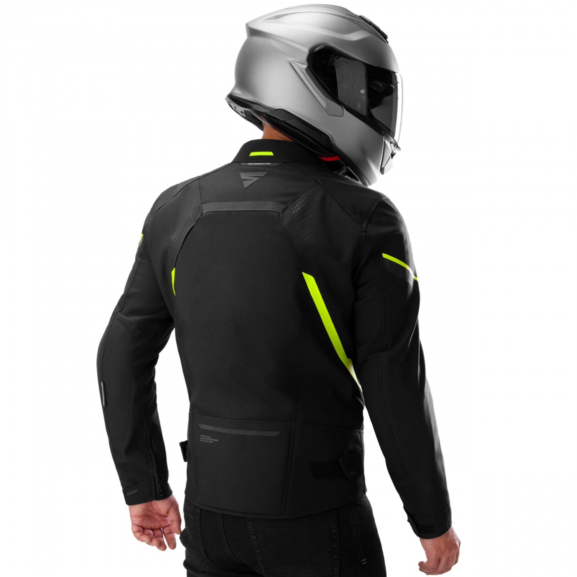 SHIMA Rush 3.0 Motorcykeltextiljacka svart/gul 3XL Figur 4