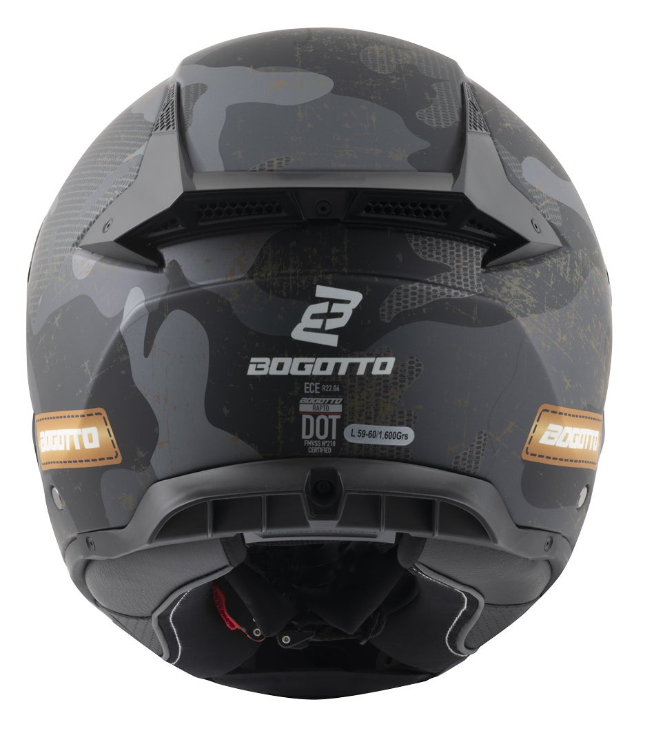 Bogotto Rapto Camo Casco nero opaco/grigio 2XL Figura 7