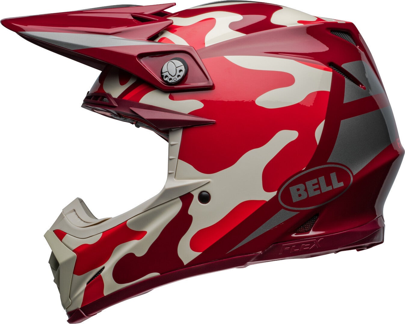 Bell Moto-9S Flex Ferrandis Mechant Casco da motocross bianco/rosso/argento M (57/58) Figura 4