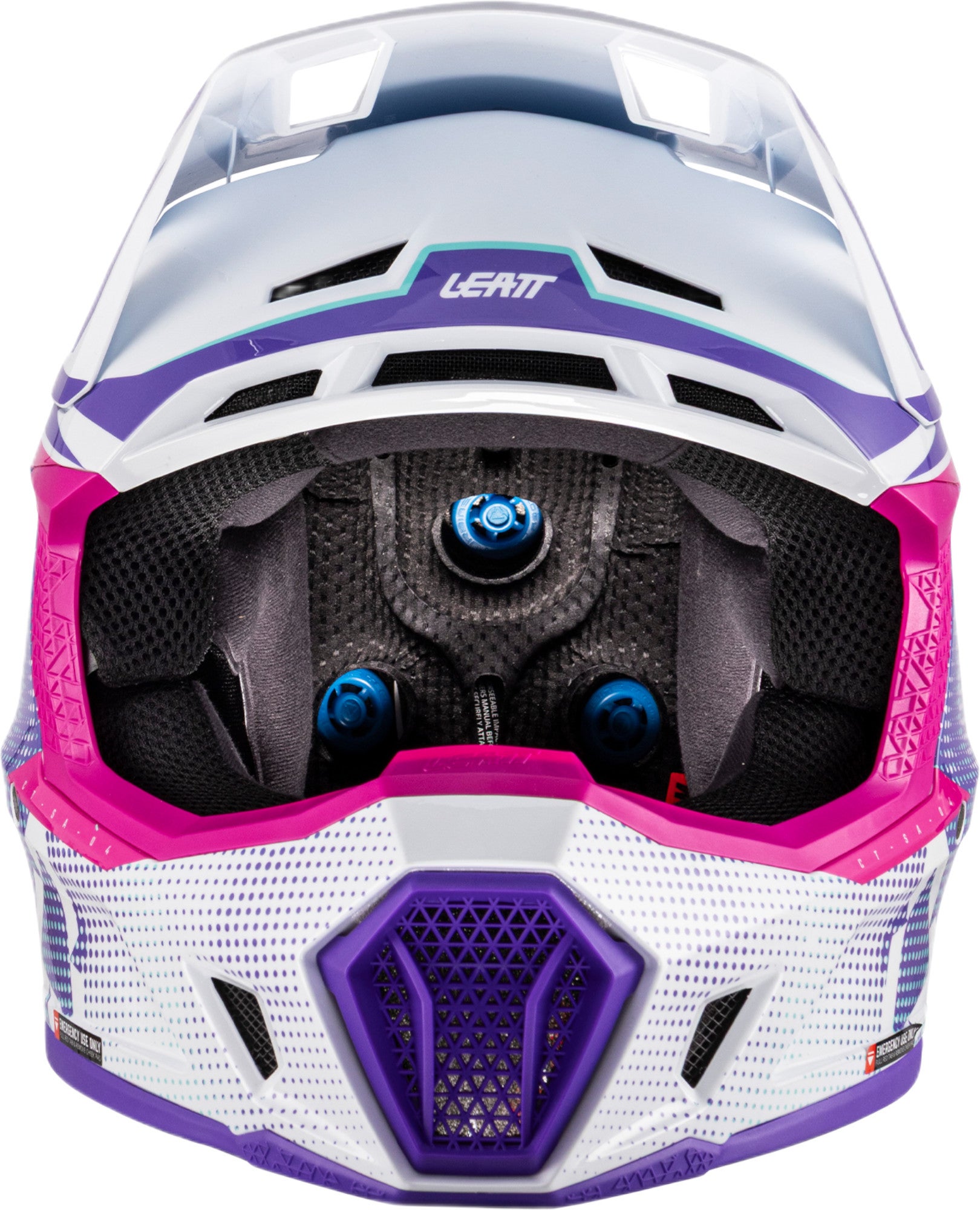 Leatt 7.5 V26 Motorcrosshelm met bril wit/roze/paars M (57/58) Figuur 7