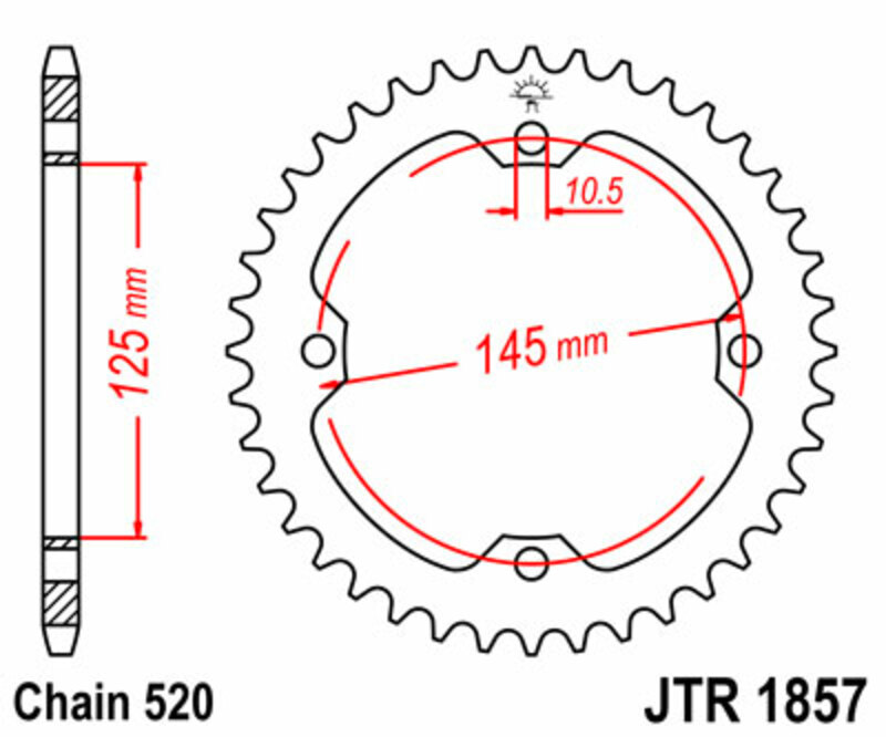 JT-DRIVHJUL Standard stålkrona 1857 - 520 Figur 2