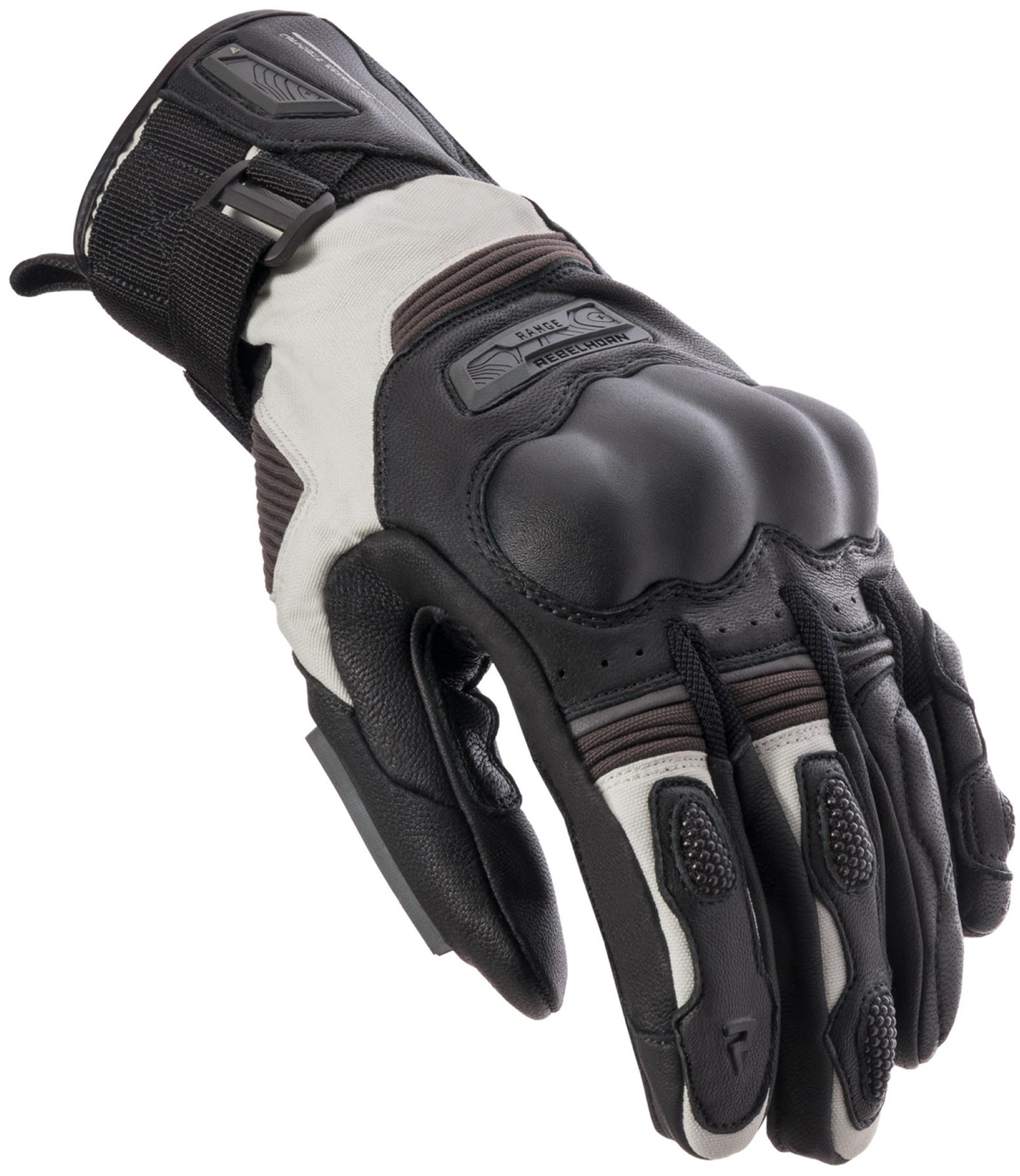 Rebelhorn Range Motocyklové rukavice Černá/světle šedá 2XL Obrázek 2
