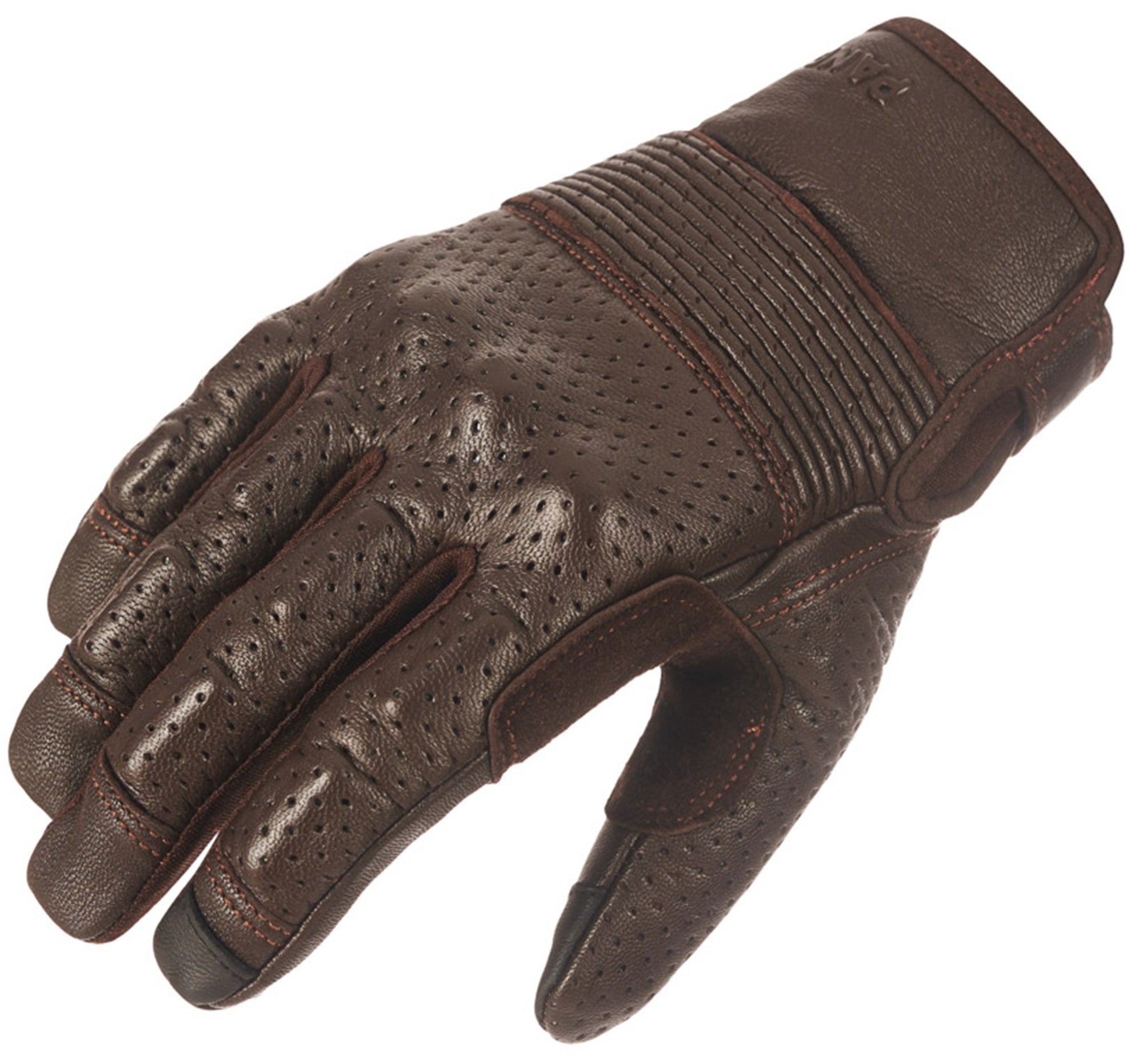 Pando Moto Onyx 02 geperforeerde motorhandschoenen bruin XXL Figuur 3