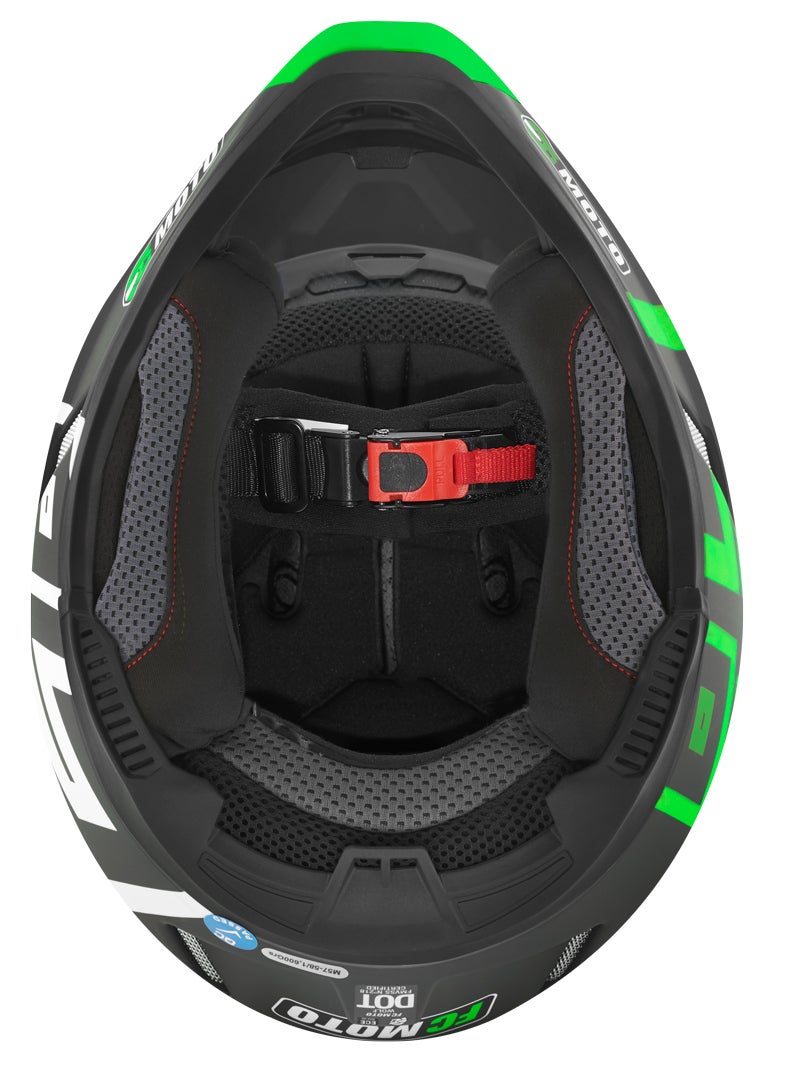 FC-Moto Merkur Flex Motocross hjelm sort/grå/grøn S Figur 9