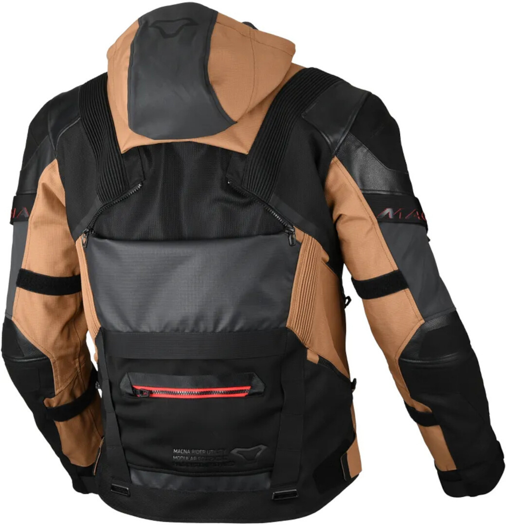 Macna Tryton NightEye waterproof Motorcycle Leather/Textile Jacket black/brown M Figure 3