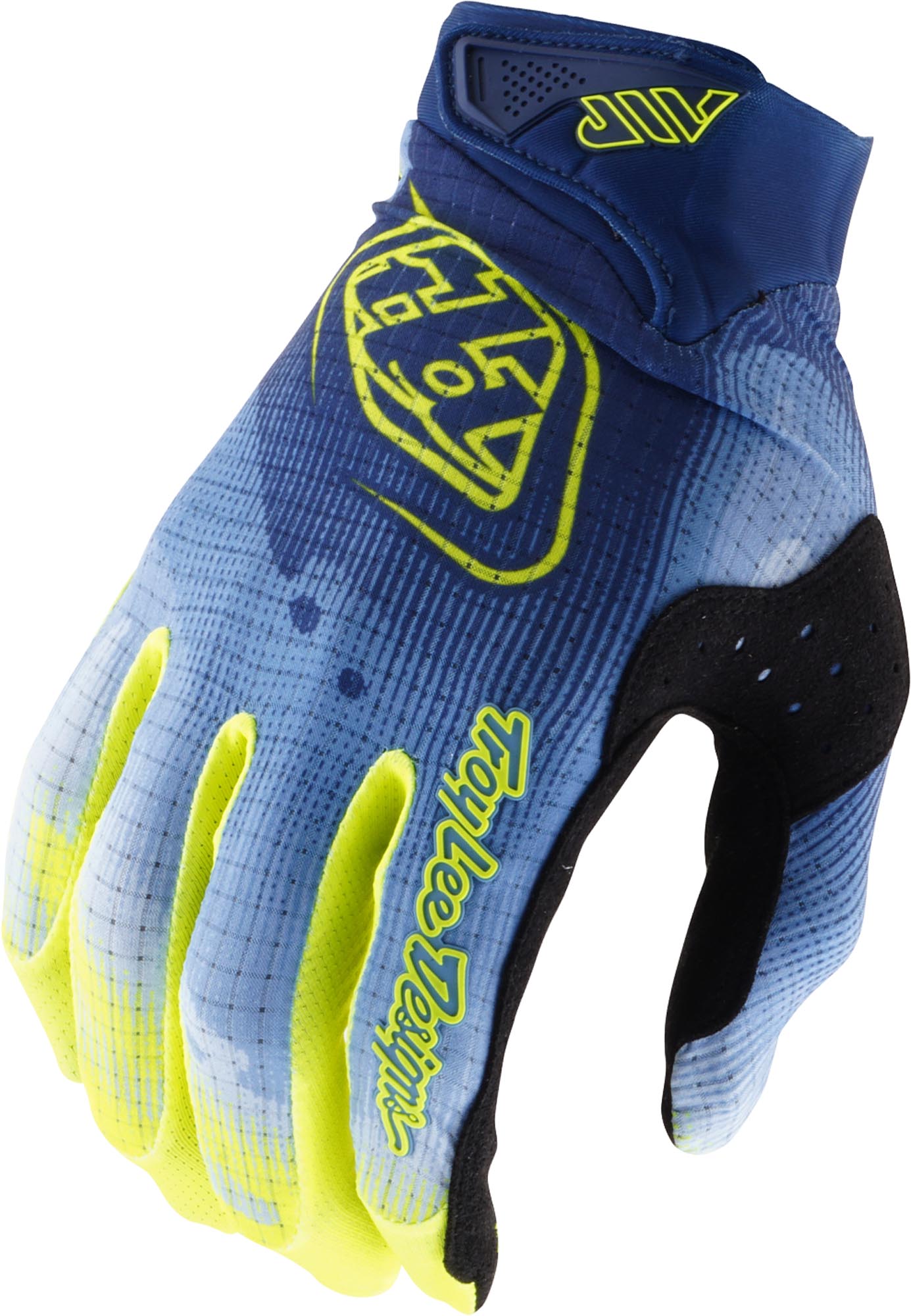 Troy Lee Designs Air Illusion Motocrosshandsker blå/neon-gul L Figur 1