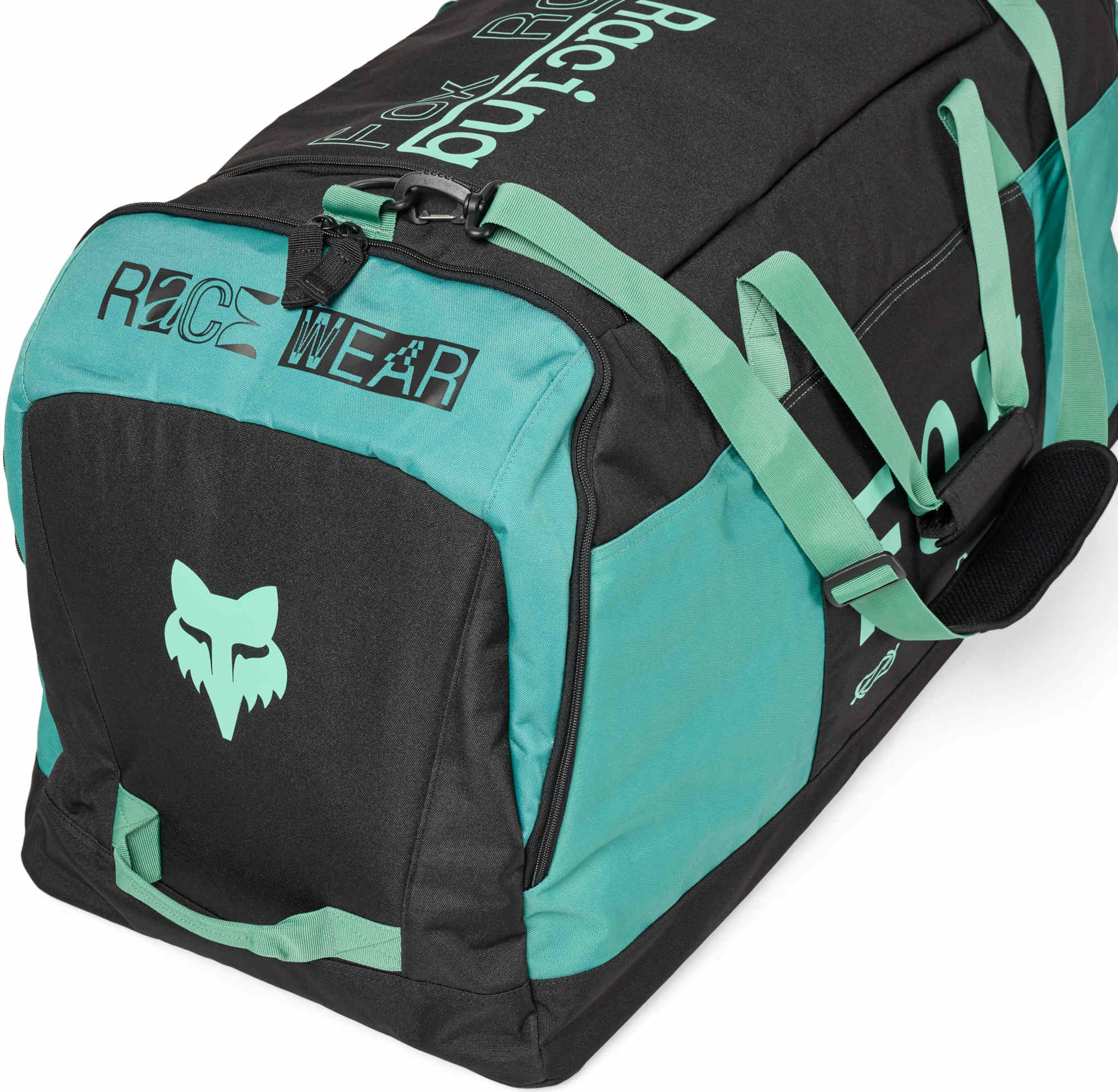 FOX Podium 180 Race Spec Duffle Geantă de echipament Negru/turcoaz Figura 4