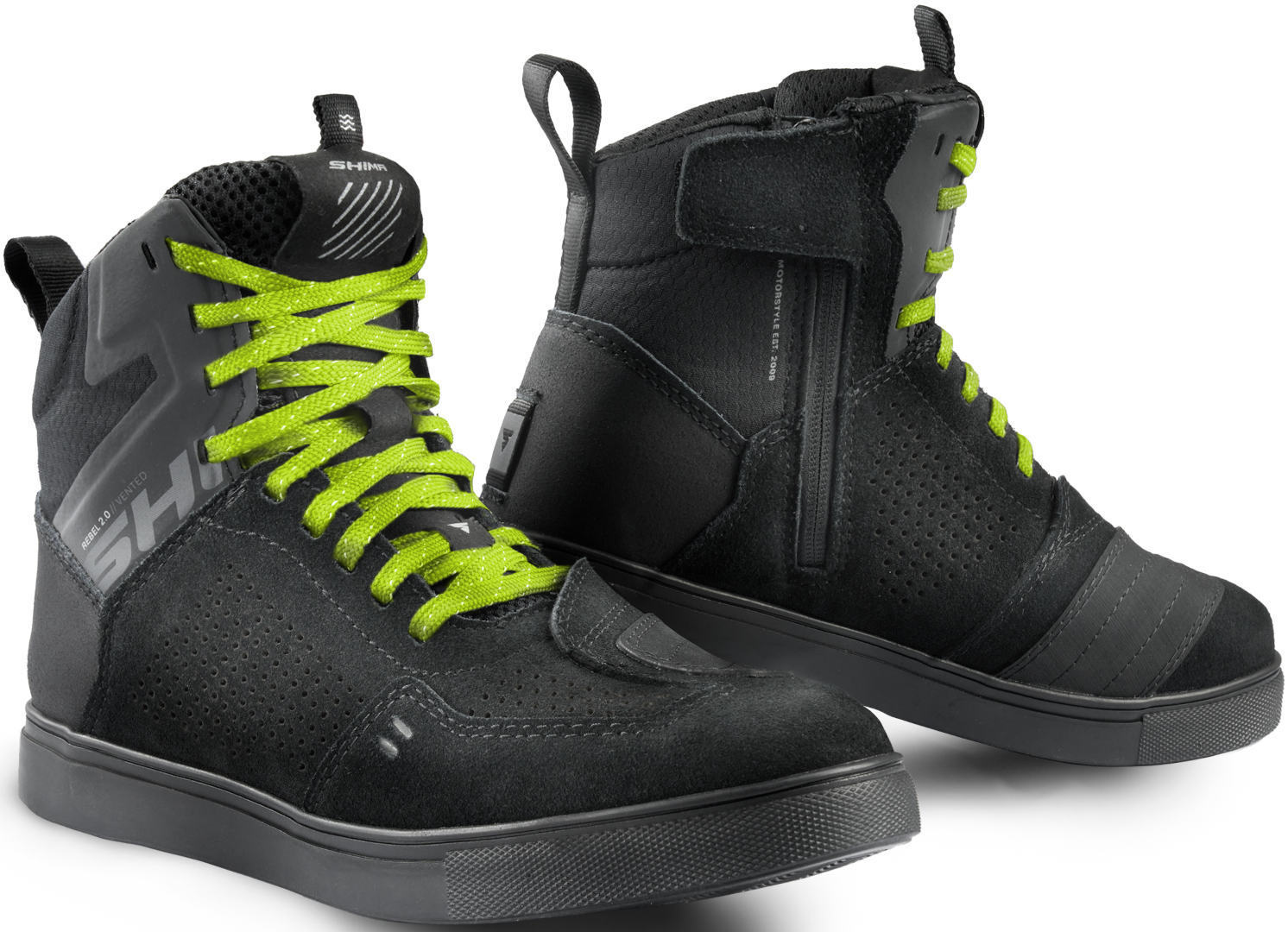 SHIMA Rebel Vented 2.0 perforerede motorcykelsko Sort 45 Figur 4