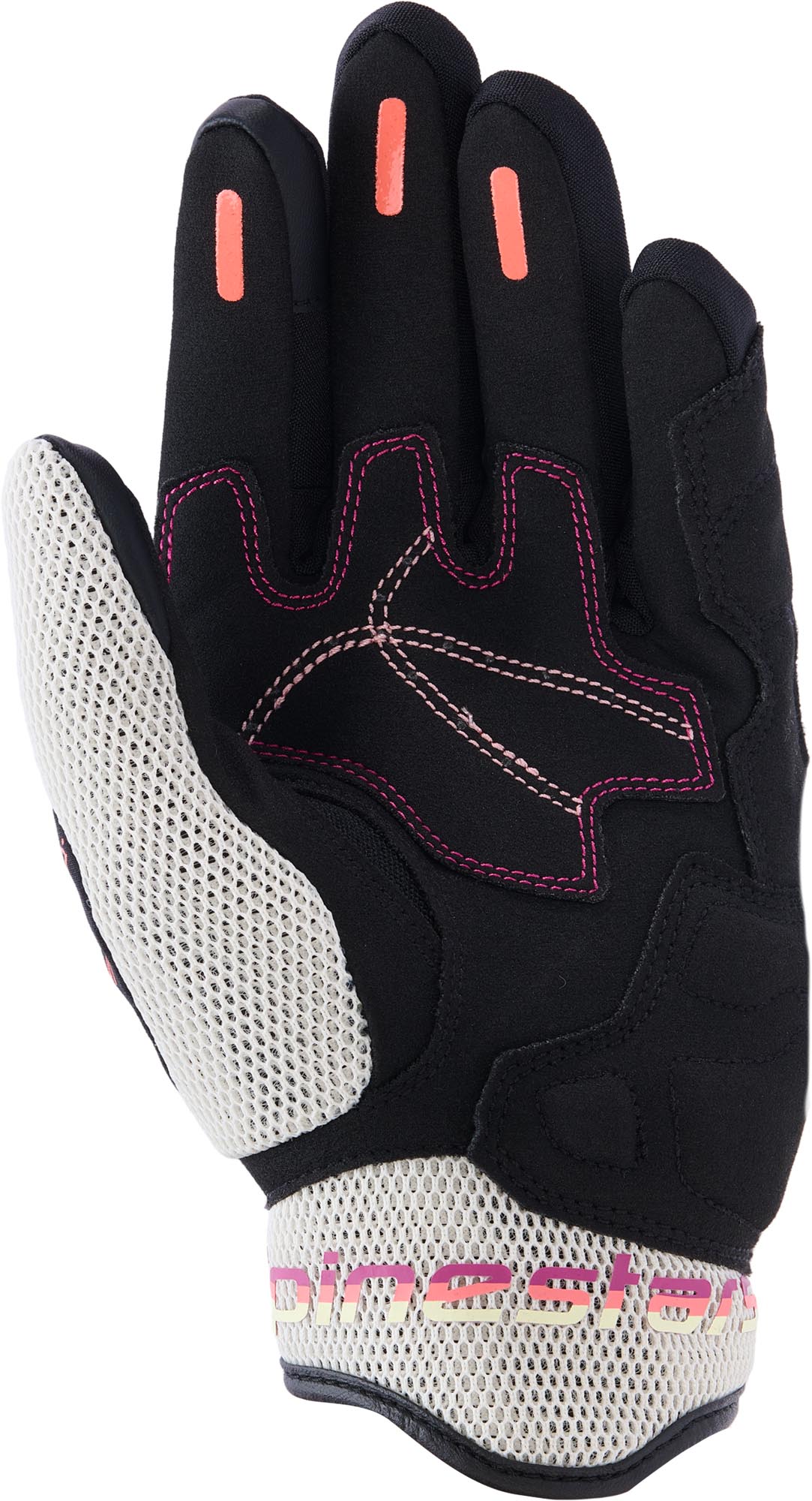 Alpinestars Stella Mogress Airflow Damer Motorcykelhandsker sort/hvid/orange 2XL Figur 2