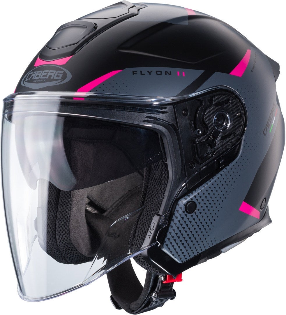 Caberg Flyon II Boss Jet hjelm sort mat/pink XL (61/62) Figur 1