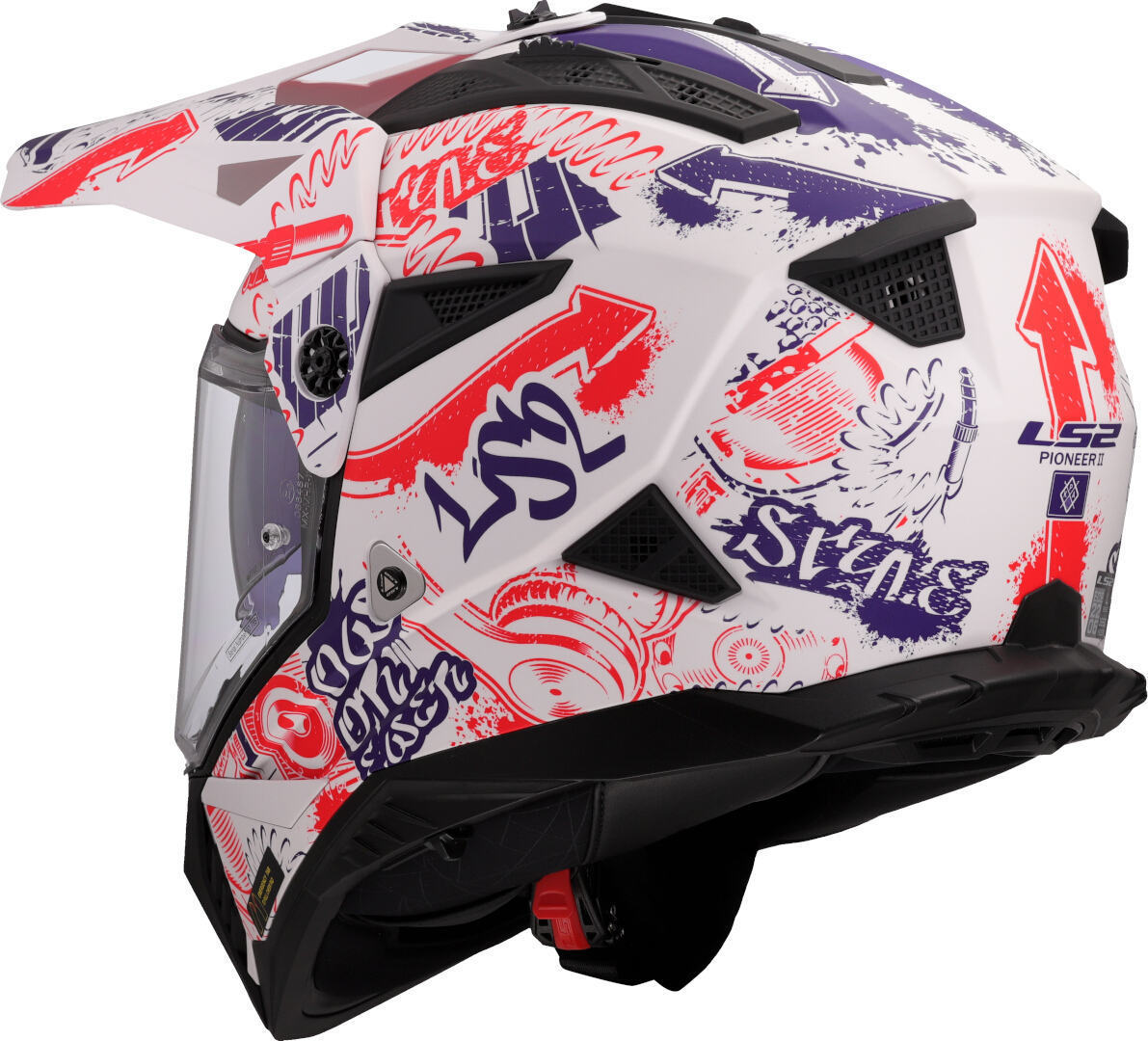 LS2 MX702 Pioneer II Fantasy Motocross hjälm XXL (63/64) Figur 4