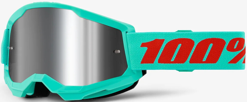100% Strata 2 Essential Chrome Ochelari de motocross Albastru deschis Figura 1