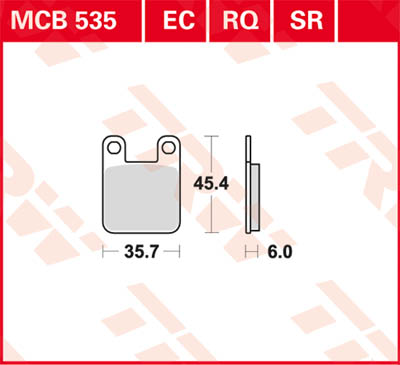 TRW Lucas Bremsbelag MCB535 Figur 1