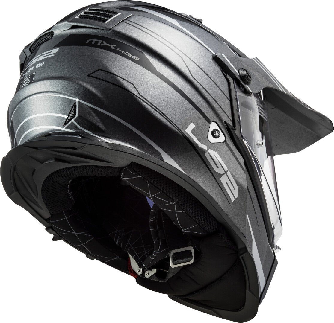 LS2 MX436 Pioneer Evo Knight Motocross Helmet grey/white L (59/60) Figure 5