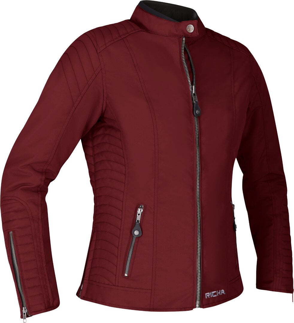 Richa Lausanne waterproof Ladies Motorcycle Textile Jacket dark red M Figure 1