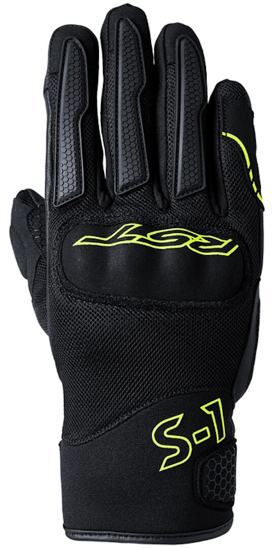 RST S1 Mesh Motorfiets handschoenen Zwart/Geel L Figuur 1