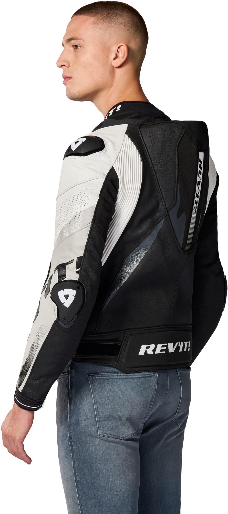 Revit Hyperspeed 3 Pro Motocyklová kožená bunda černobílá 48 Obrázek 4