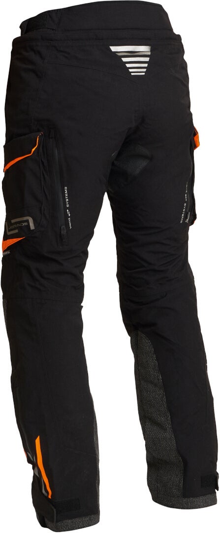 Lindstrands Sunne waterproof Motorcycle Textile Pants black/orange 62 L32 Figure 2