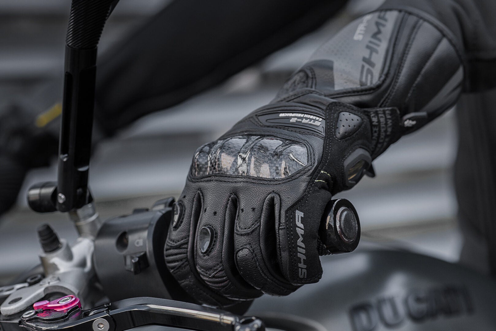 SHIMA STR-2 Motorrad Handschuhe schwarz XL Abbildung 4