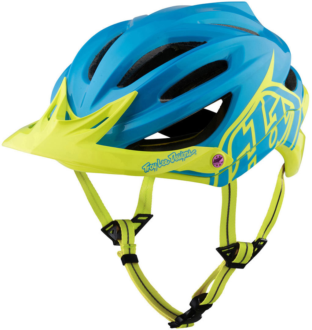 Troy Lee Designs A2 MIPS Decoy Helm van de Akel blauw/geel M/L Figuur 1