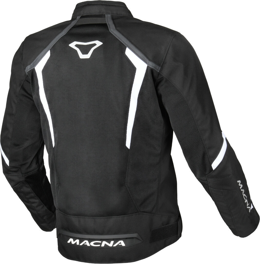 Macna Grisco Motorfiets textiel jas zwart/wit XL Figuur 2