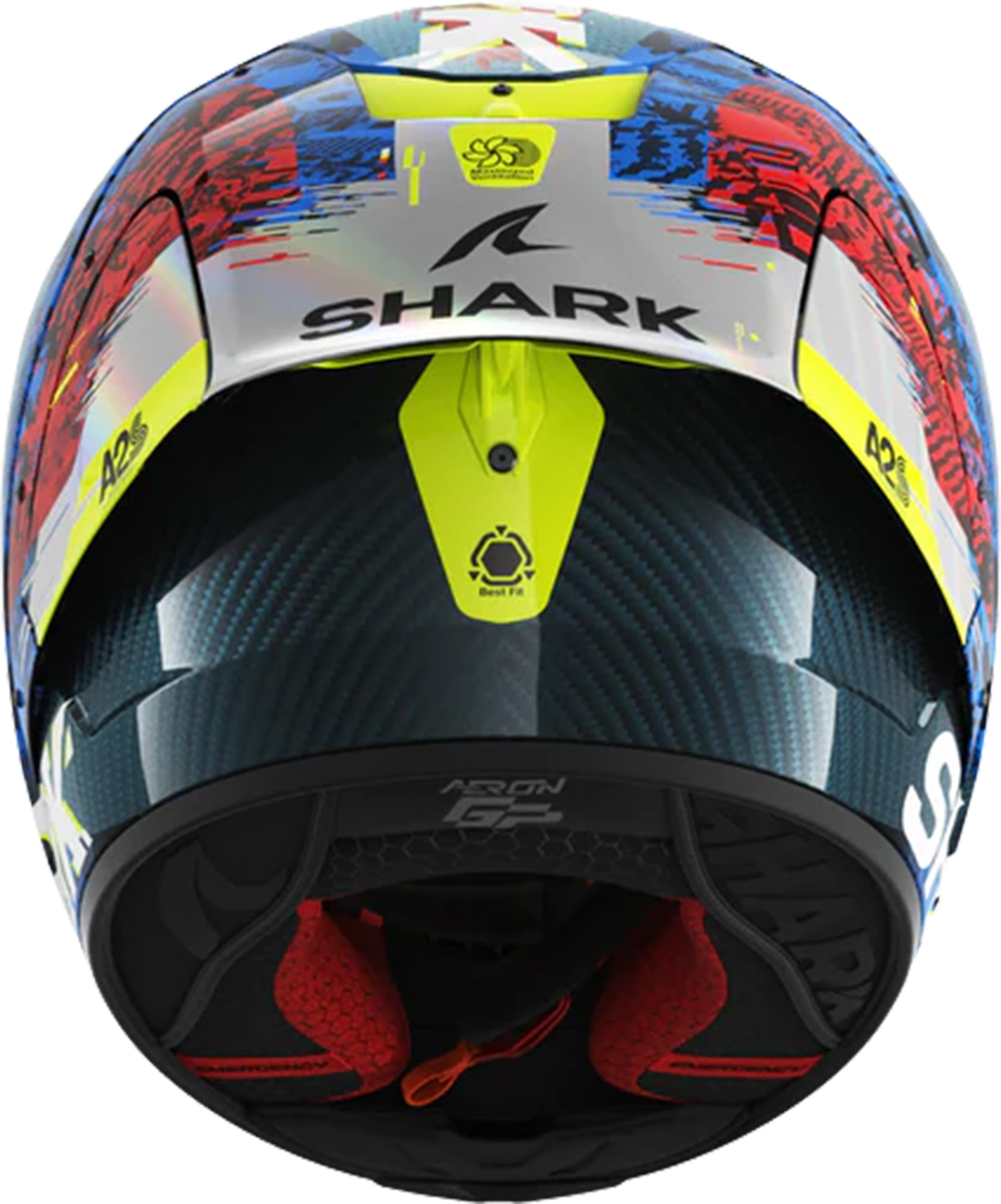 Shark Aeron-GP FM Racing #2 Speed-VIB Helm koolstof/blauw/rood S (55/56) Figuur 5
