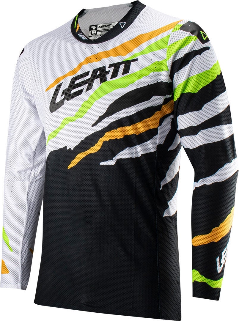 Leatt 5.5 UltraWeld Tiger Motocross Jersey schwarz/weiß/grün XXL Abbildung 1