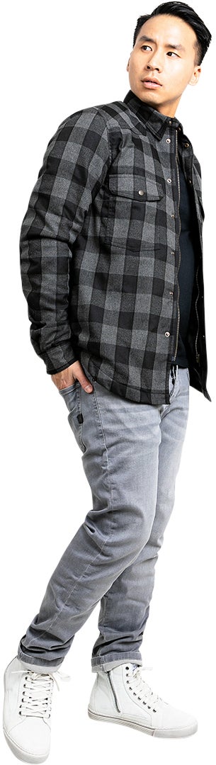 John Doe Motoshirt Skjorte grå/sort 4XL Figur 16