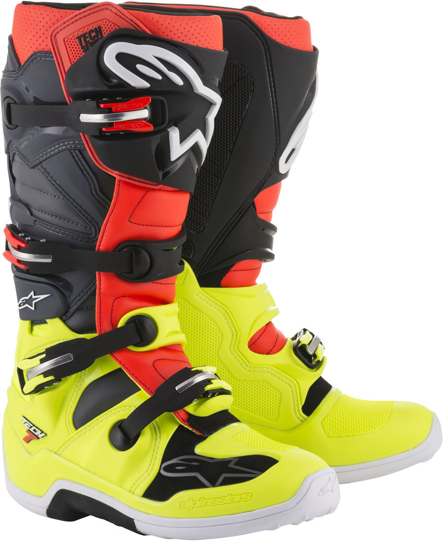 Alpinestars Tech 7 Motocross Boots yellow/red/black 8 (42) Figure 1