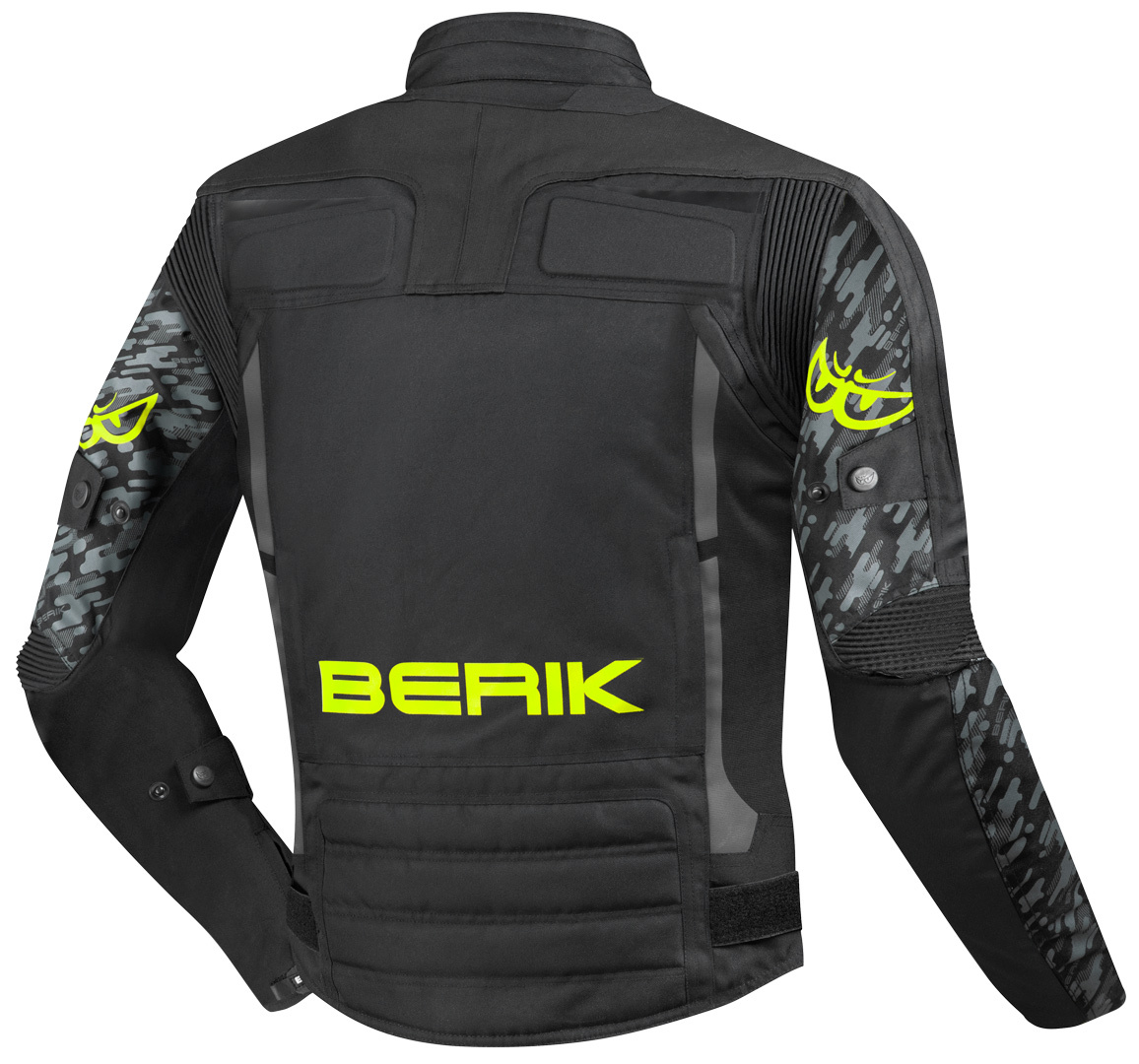 Berik Camo Street Jachetă textilă impermeabilă pentru motociclete negru/galben 56 Figura 2