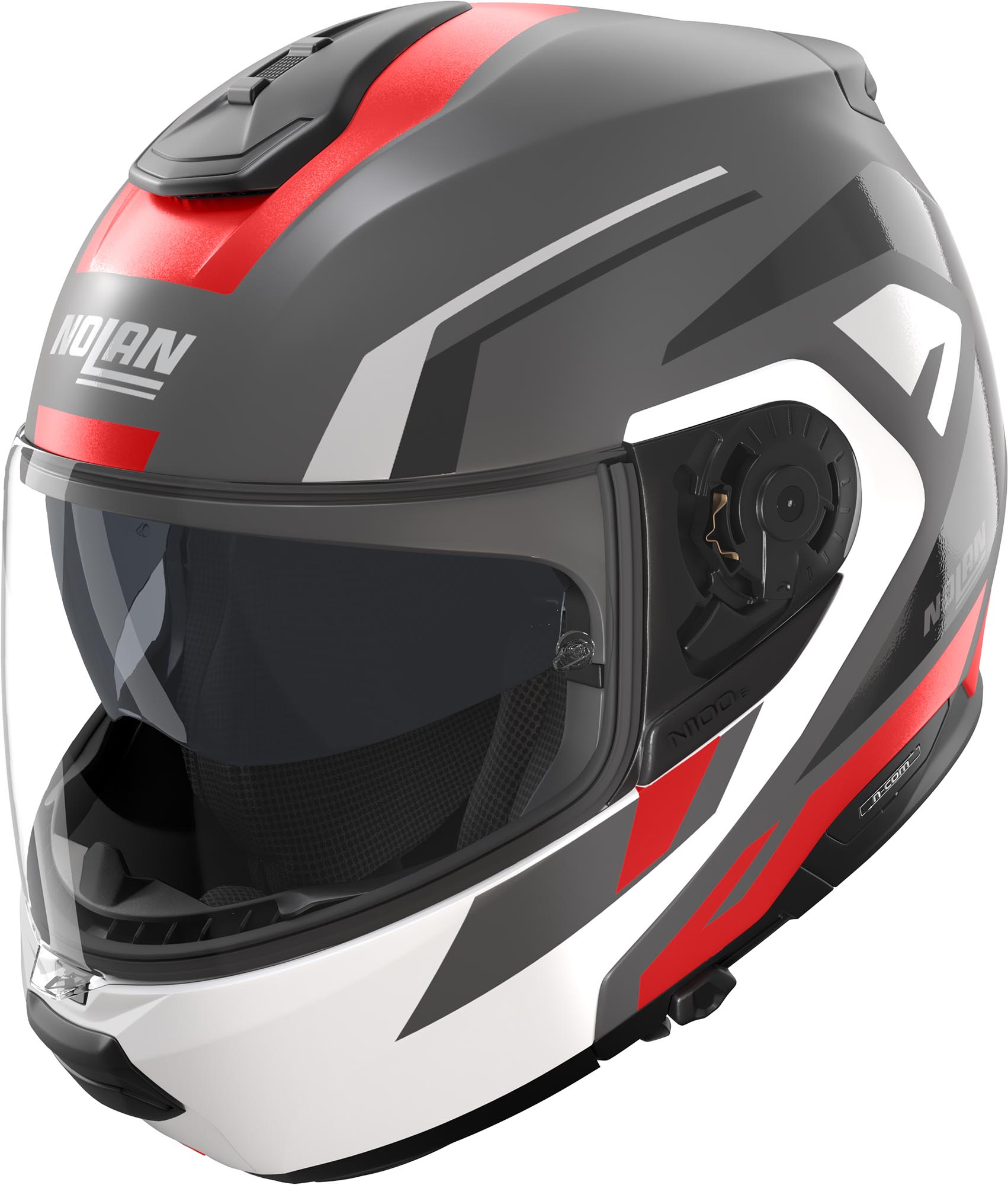 Nolan N100-6 Cinetico Helmet white/grey/red XS (55) Figure 1