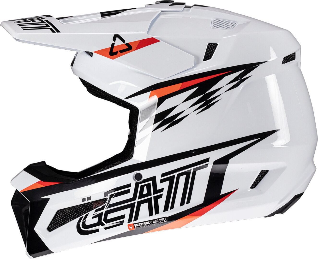 Leatt 3.5 Sharp Motocross Hjälm med Goggles vit/röd/svart S (55/56) Figur 5