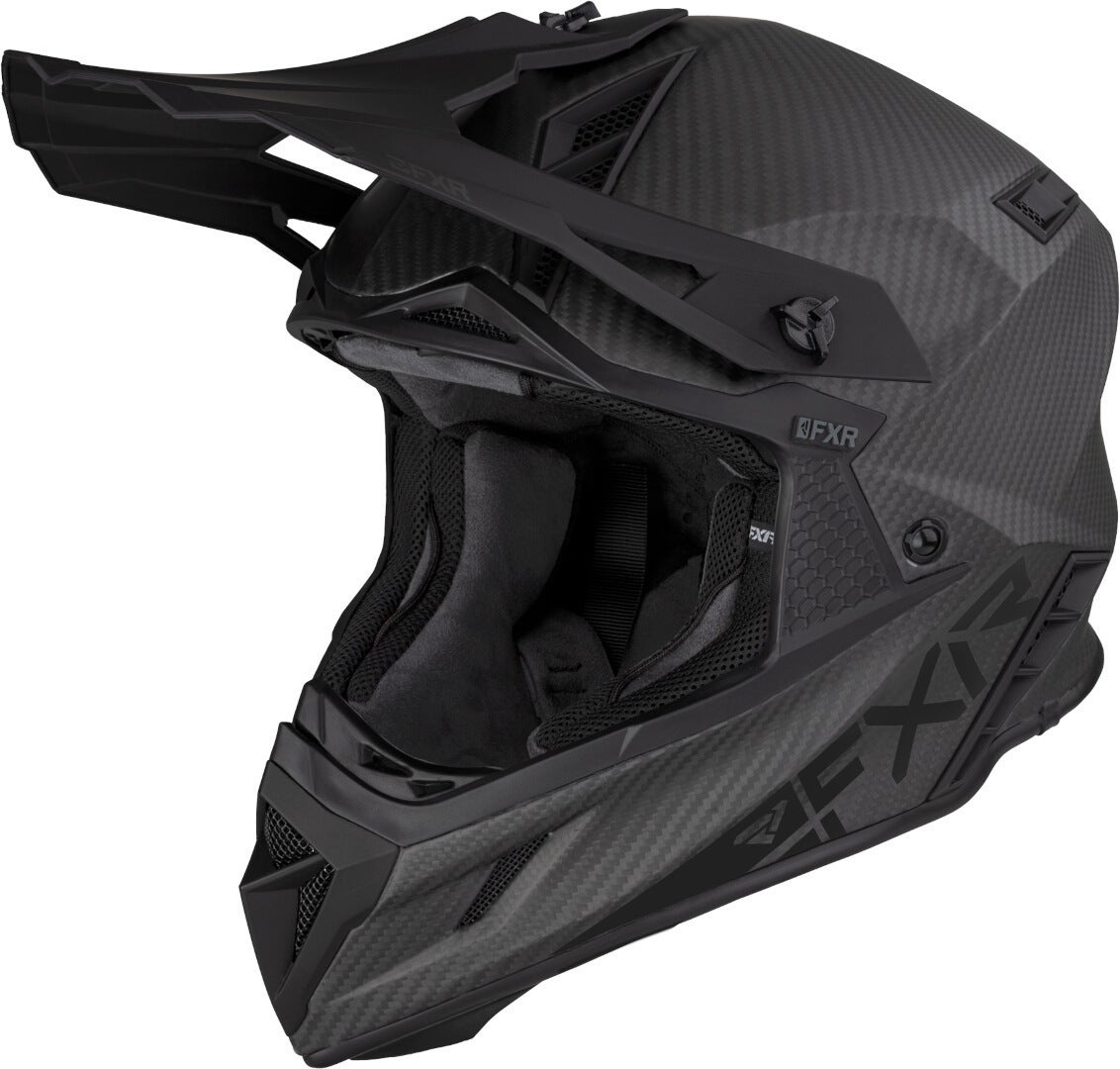 FXR Helium Carbon 2023 Casco Motocross nero L (59/60) Figura 1