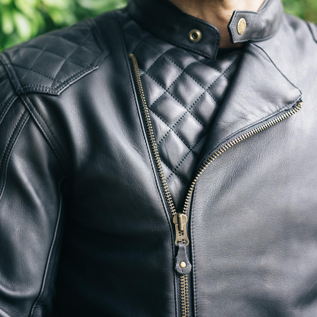 Merlin Chester D3O Cafe Motorcycle Leather Jacket black L Figure 6