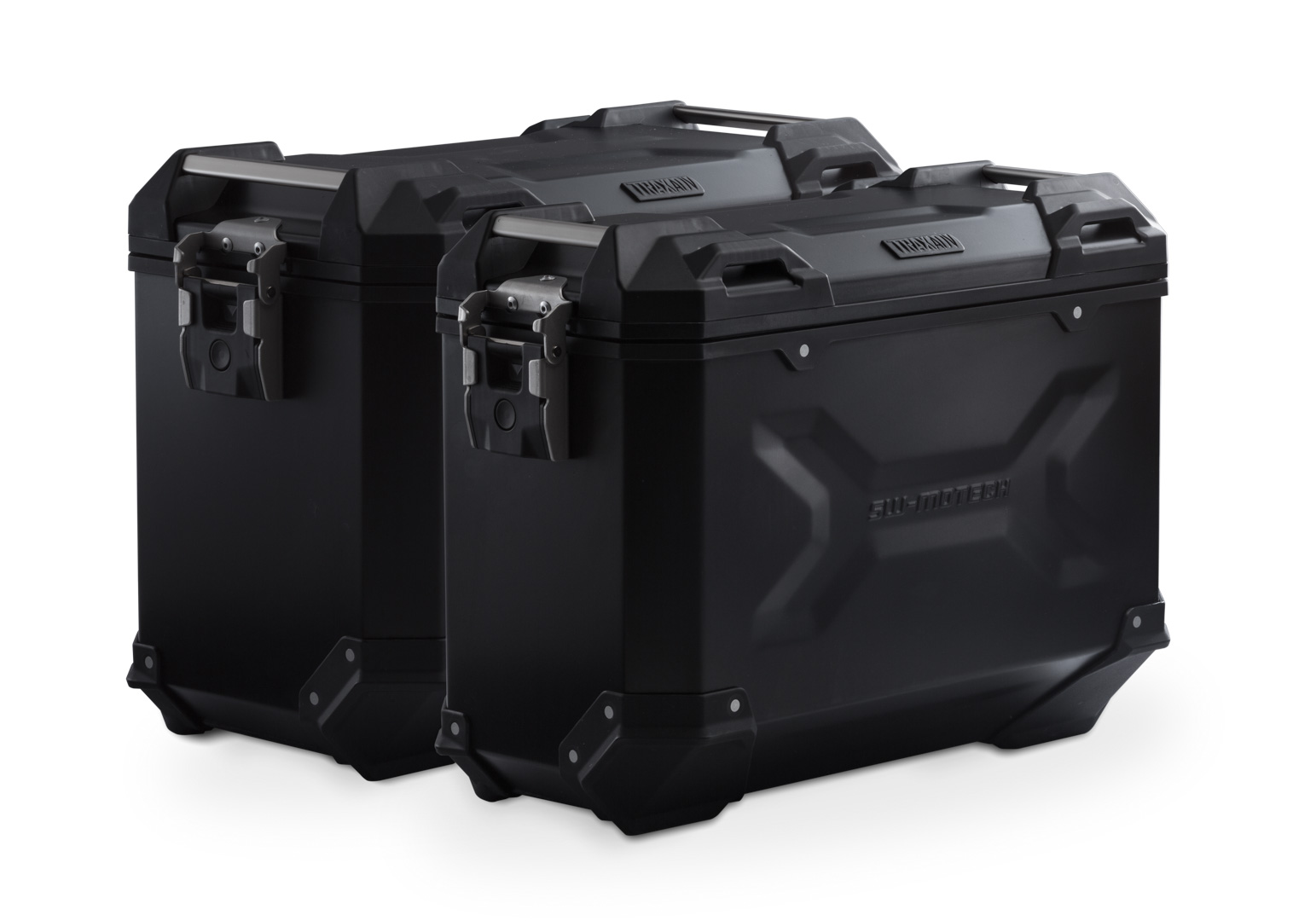 SW-Motech TRAX ADV aluminium case system - Black. 45/37 l. CFMoto 800MT-X (24-). Figure 1 SW-Motech TRAX ADV aluminium case system - Black. 45/37 l. CFMoto 800MT-X (24-). Figure 1