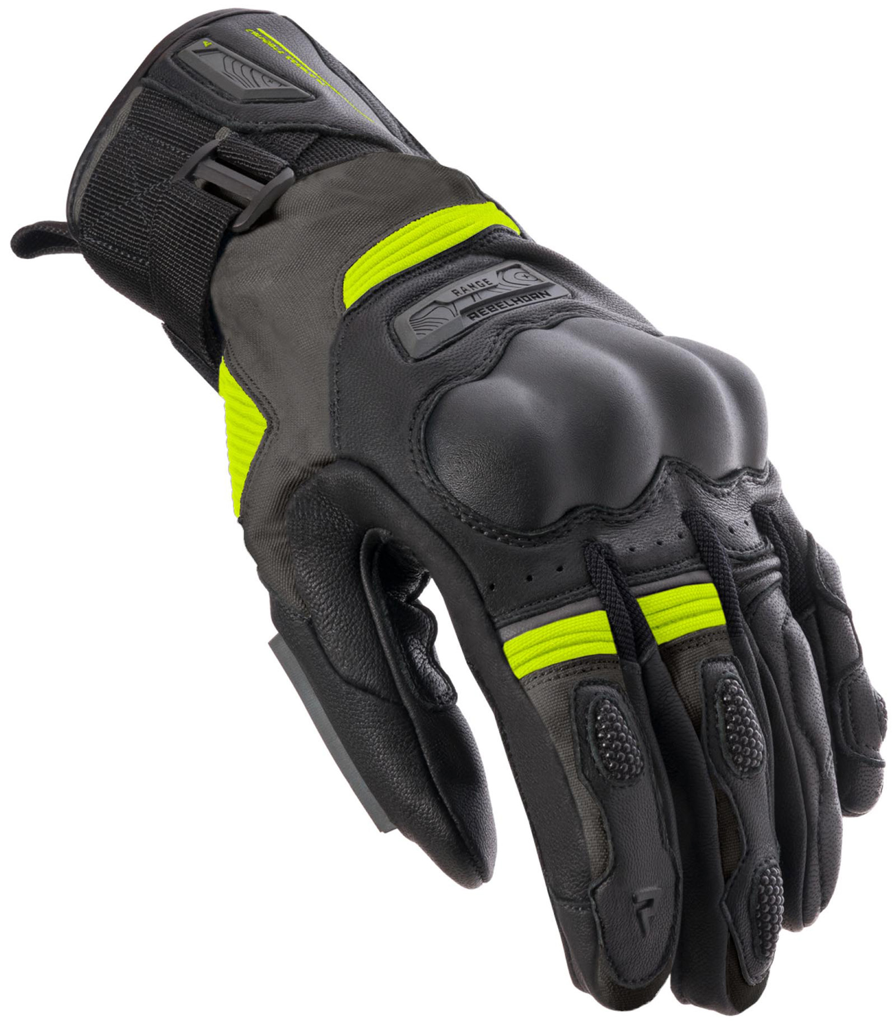 Rebelhorn Range Motorcycle Gloves black/anthracite/yellow 2XL Figure 2