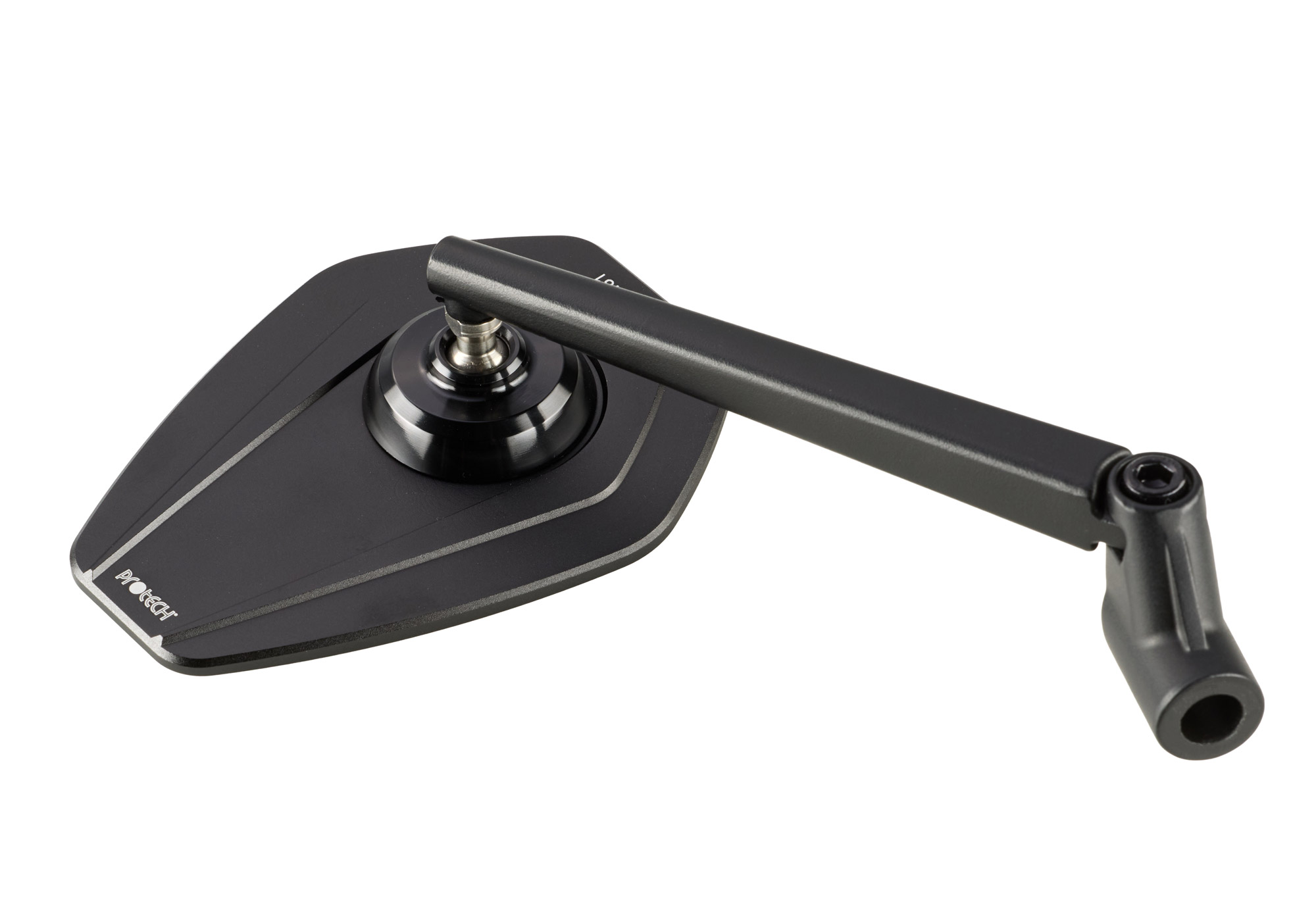 PROTECH XC-120 spegel CNC-fräst aluminium/spegelglas svart Figur 3