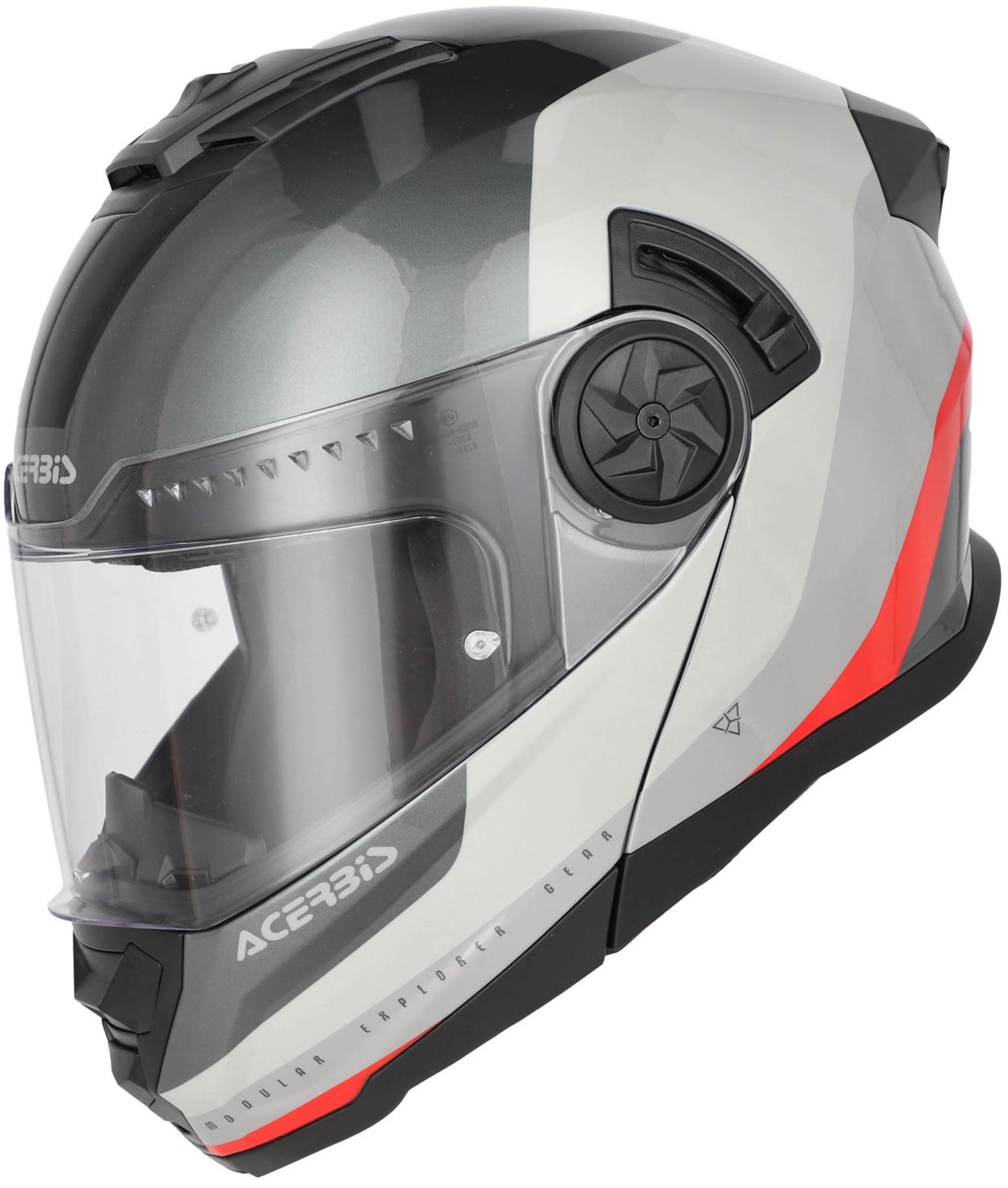 Acerbis Rider Logo Klapphelm hellgrau/rot M (57/58) Abbildung 9