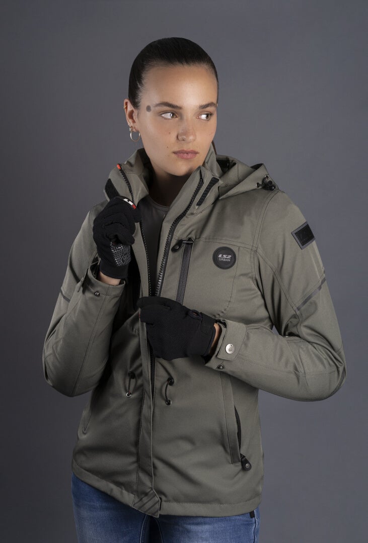 LS2 Rambla Evo waterdichte dames motorfiets textieljas Khaki 4XL Figuur 4