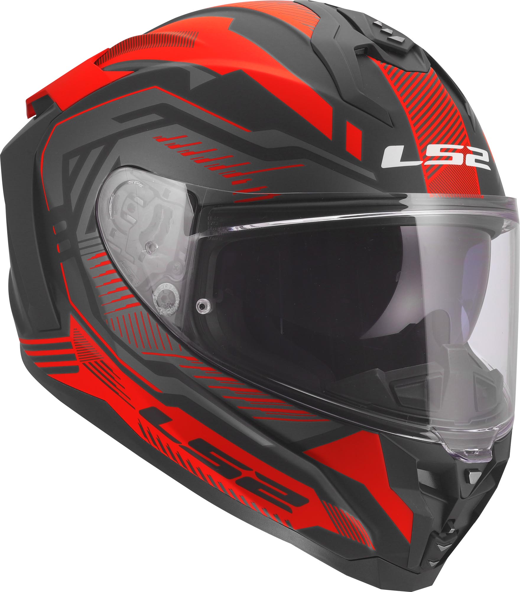 LS2 FF817 Challenger II Dravix Helm schwarz/rot L (59/60) Abbildung 7