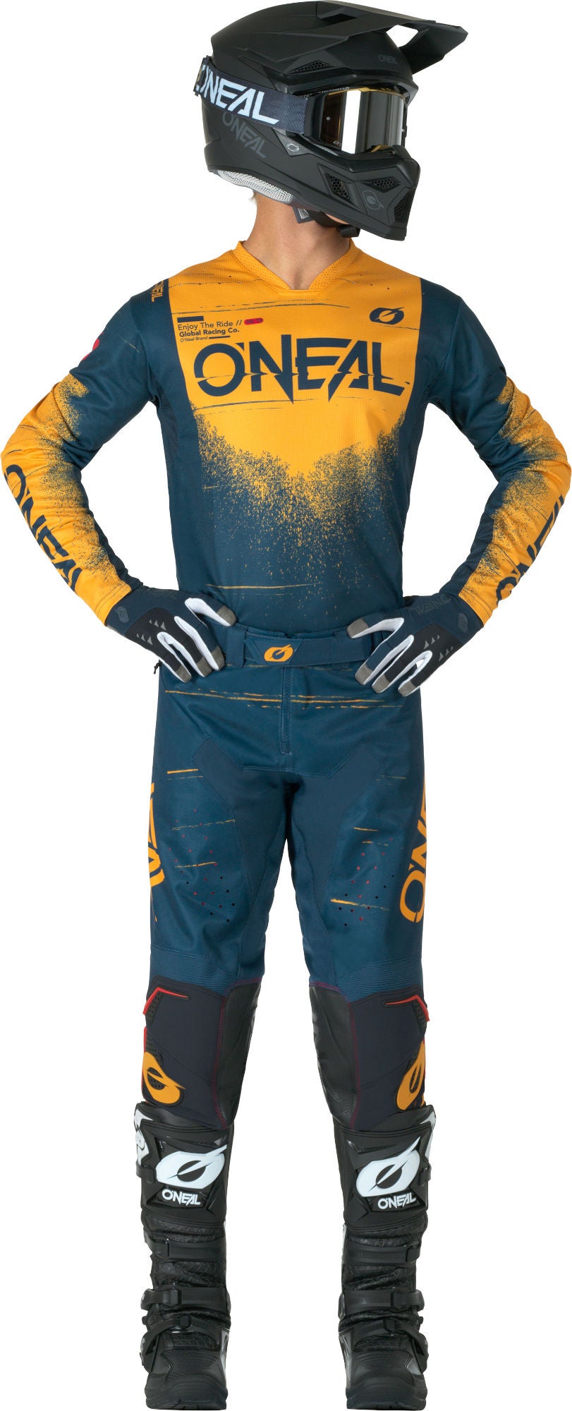 Oneal HARDWEAR SWIPE Motocross Jersey blue/orange M Figure 3