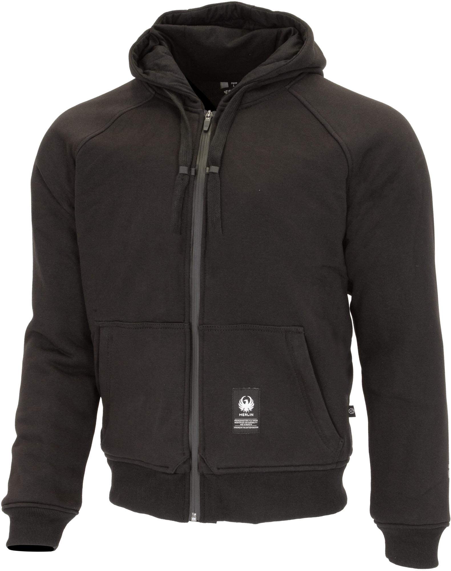 Merlin Hamlin Hydro Sweat à capuche zippé de moto imperméable noir 4XL Figure 1