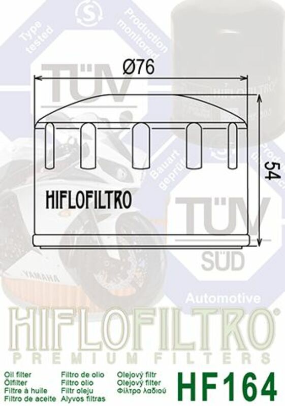 Hiflofiltro Oljefilter - HF164 Figur 4