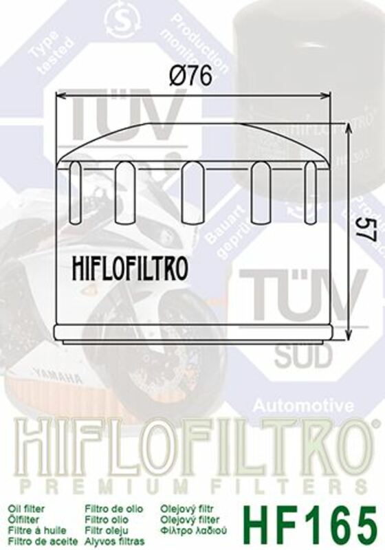 Hiflofiltro Oljefilter - HF165 Figur 3