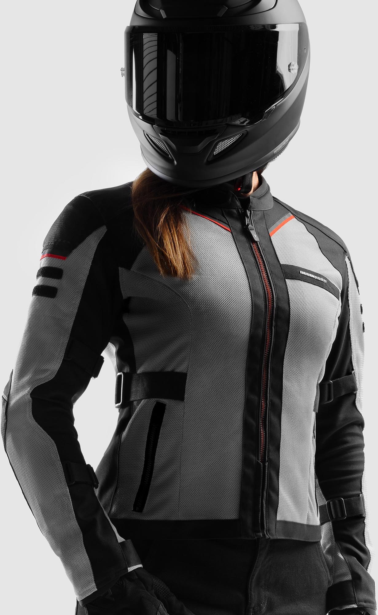 Rebelhorn Scandal 3 Damer motorcykeltextiljacka svart/grå/röd XS Figur 10