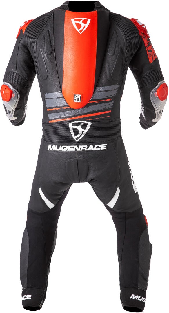 MUGENRACE RC-Max Uno perforated One Piece Motorcycle Leather Suit black/red 52 Figure 3
