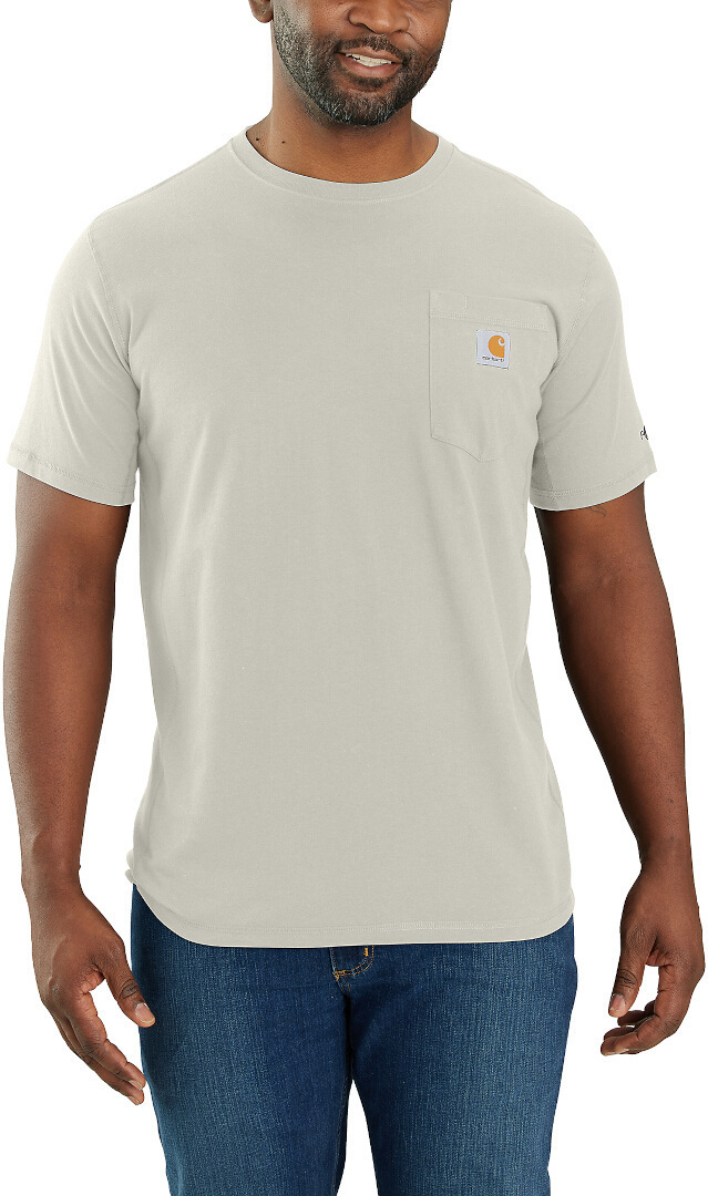Carhartt Force Relaxed Fit Midweight Short Sleeve Pocket T-shirt Grädde S Figur 2