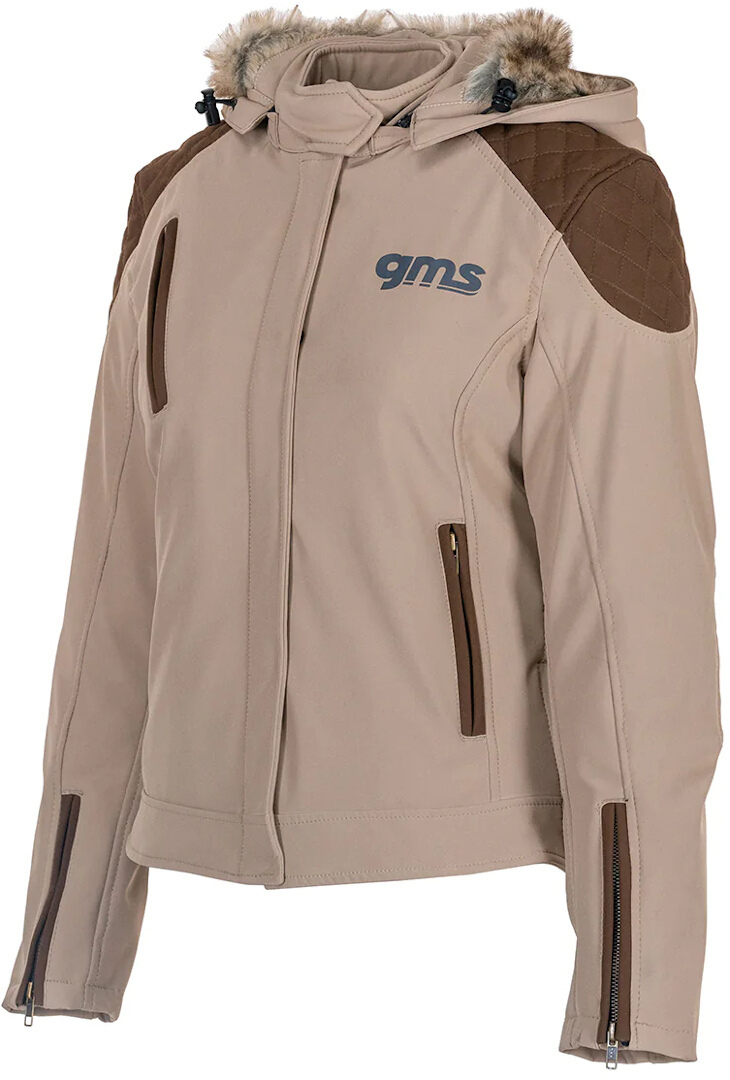 GMS Luna Giacca Softshell Moto da Donna Marrone chiaro S Figura 1