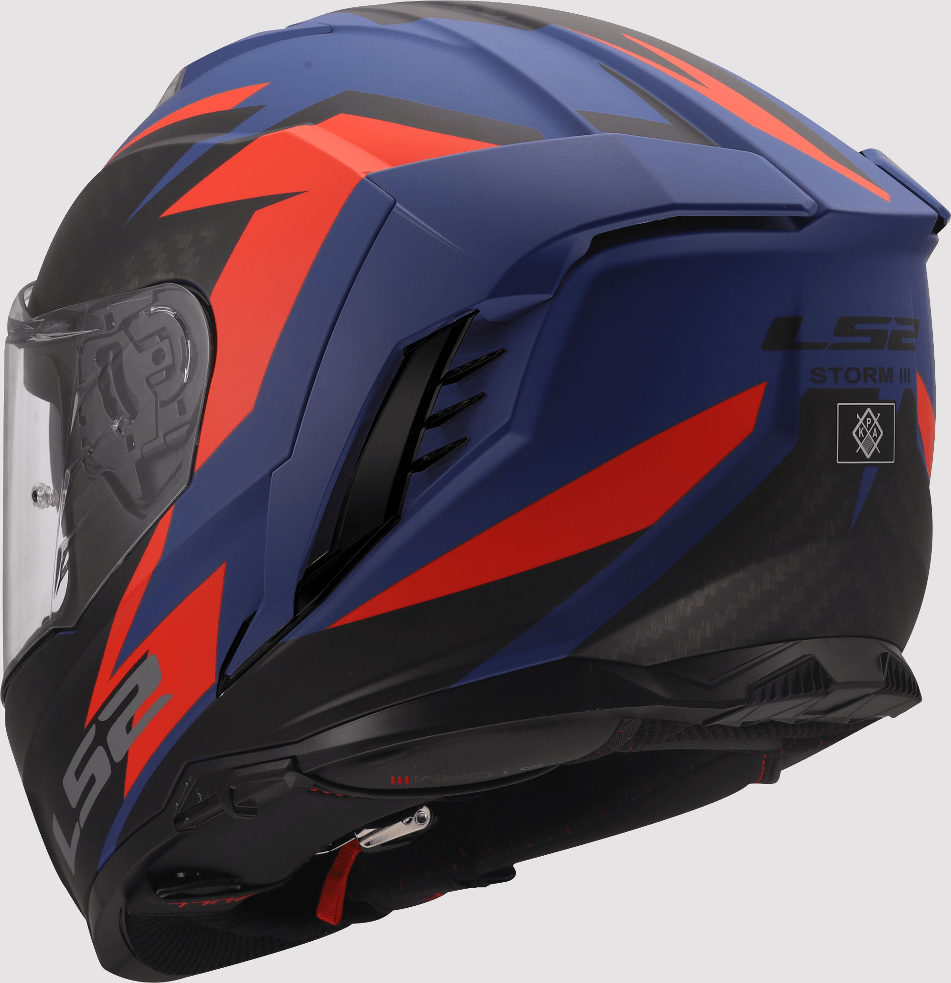 LS2 FF818 Storm III Dynamo Helm blau/rot S (55/56) Abbildung 8